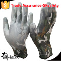 SRSAFETY 13G PU palm coated ladies use gloves/gardening gloves nylon gloves china suppliers